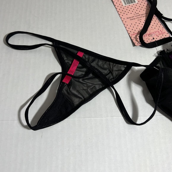 SEVEN ‘TIL MIDNIGHT || Mesh & Lace Chemise Removeable Garters, and Thong. Sz. L - Picture 8 of 10